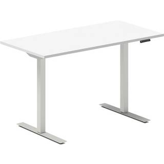 Hæve-sænkebord DNA, Hvid 1200x600 mm 2-ben/Alugrå