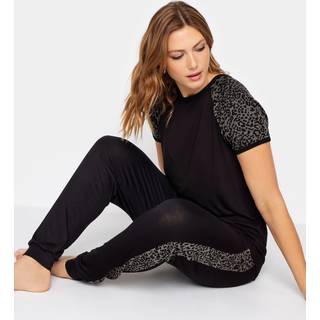 Lts Tall Black Animal Print Raglan Tshirt 10 Lts | Tall Women's T-Shirts