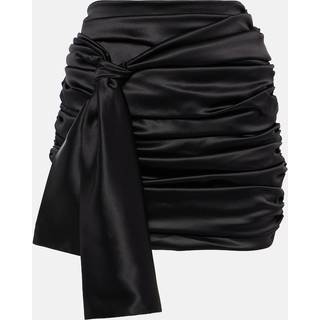 Dolce&Gabbana Ruched silk-blend satin miniskirt - black - XS