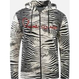 Cavalli Class White Cotton Mens Hooded Sweater