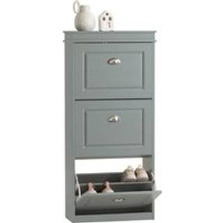 SoBuy Skoskab FSR94-HG - Lysegråt MDF-skab til indgangen