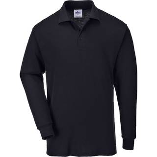 Polo t-shirt m. lange ærmer - Marine (Størrelse: XXL)
