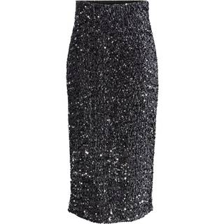 PIECES dame nederdel PCKAM - Magnet Black silver sequins - XS