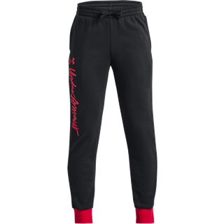 Bukser Under Armour Rival Fleece Script 1379789-001 Størrelse YSM