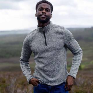 Tog 24 Tog 24 Grey Pearson Knit Look Quarter Zip Fleece