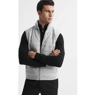 Reiss William Hybrid Dyne og Knit Zip-Through VestMiddel