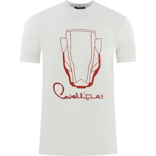 Cavalli Class White Cotton T-Shirt
