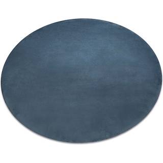 Moderne vask tæppe POSH cirkel shaggy, plys, tyk anti-slip blå cirkel 60 cm