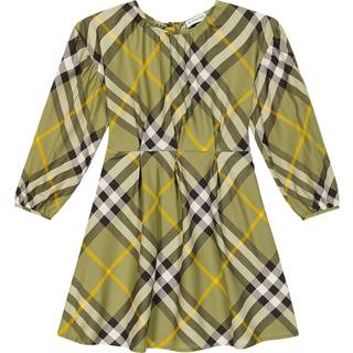 Burberry Kids Burberry Check cotton dress - green - Y 10