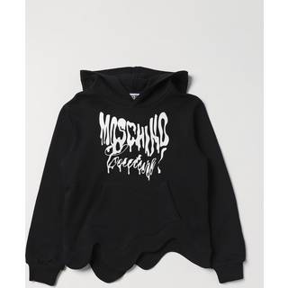 Moschino Kids Printed cotton jersey hoodie - black - Y 10