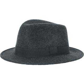 MJM Hats MJM FELIX Antracit Uld Filt Hat - Waterproof & Crushable, 62 (XL) / Grå / Fedora