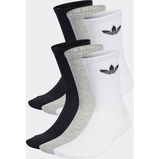 Trefoil Cushion Crew sokker, 6 par - Black / White / Medium Grey Heather - 40-42