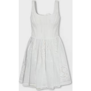 Zimmermann Alight bustier ramie minidress - white - L