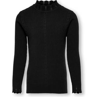 Kids Only Black Highneck Pullover Strikbluse
