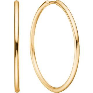 Avilé Jewelry Big Hoops Øreringe 18 kt. Forgyldt Sølv AJ-B1-30-GP - Dame - 925 Sterling Silver