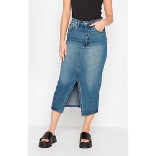 PixieGirl Petite PixieGirl Petite Blue Denim Midi Skirt