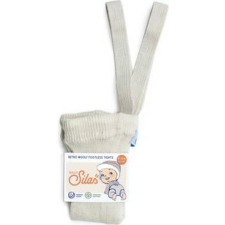 Silly Silas Wooly Fodsløse Strømpebukser Cremefarvet 6-12 Months  Creme  6-12 måneder  Unisex