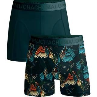 Heren 2-pack Boxershorts Print/Effen