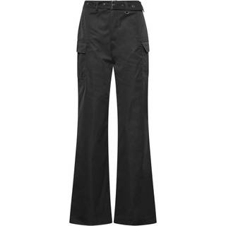 Lts Tall Black Belted Wide Leg Cargo Trousers Ex Long > 14 Lts | Tall Women's Wide Leg Trousers - Ex Long 14