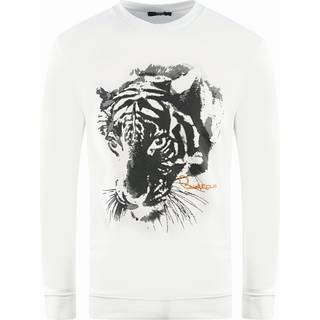 Cavalli Class White Cotton Sweater