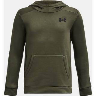Sweatshirt med hætte Under UA Armour Fleece Graphic HD-GRN 1379801-390 Størrelse YMD