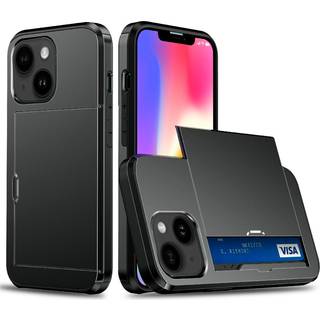 iPhone 13 Håndværker Cover m. Kortholder - Sort