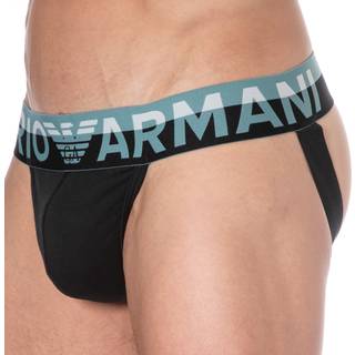 Emporio Armani Megalogo Cotton Jock - Black