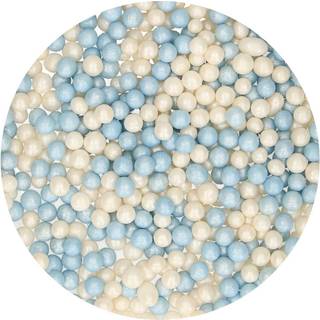 Blå/Hvide Sukkerperler - 60g, FunCakes