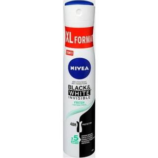 NIVEA Black & White Invisible Fresh + Antibacterial Antiperspirant Spray Til kvinder 200 ml - 200 ml