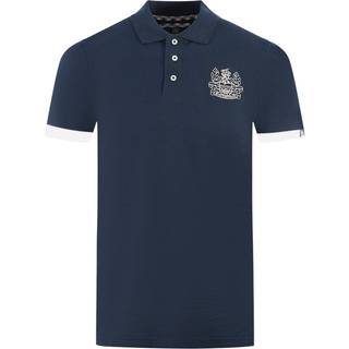 Aquascutum Elegant Cotton Polo with Contrast Logo Emblem