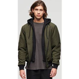 Superdry Superdry Green Military Hooded MA1 Bomber Jacket