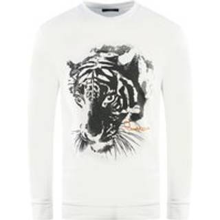 Cavalli Class White Cotton Sweater