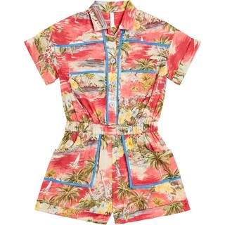Zimmermann Kids Alight printed cotton playsuit - red - Y 2
