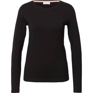 NÜMPH - NUKAZUMI LS BLOUSE - Caviar - L - Sort - T-Shirts & Tops