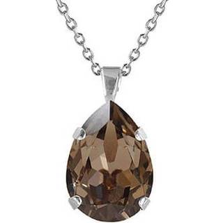 Classic Drop halsbånd greige rhodium