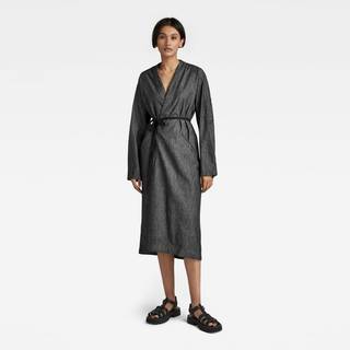 Wrap Dress - Black - Women