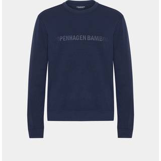 Navy bambus sweatshirt til mænd med logo fra Copenhagen Bamboo, XXL