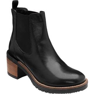 Ravel Ravel Black Leather Cleated Sole Ankle Boots