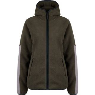 Stoic Women's NorrvikSt. Pile Fleece Hoody Fleecejakke Damer størrelse 34 farve olivengrøn