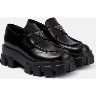 Prada Monolith leather platform loafers - black - EU 40