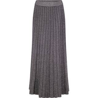 MK Metallic Ribbed Knit Skirt - Black/silver - Michael Kors - L