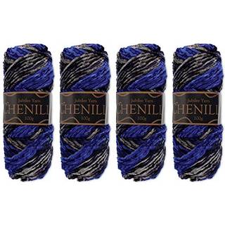 Jubileeyarn Chenille Yarn - Worned Weight - 100G/Skein - Atlantis - 4 Skeins