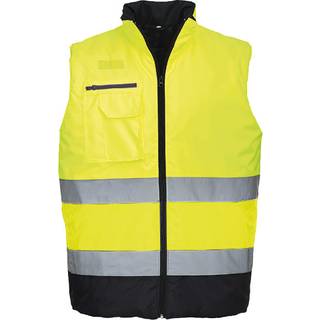 Hi-Vis 2 Farvet bodywarmer - Gul/Marine (Størrelse: XXXL)
