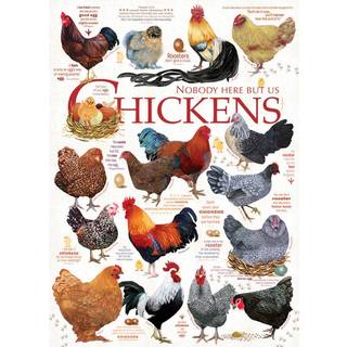 Cobble Hill 1000 Piece Puzzle - Chicken Citater - Prøveplakat inkluderet