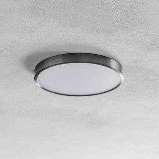 Bully LED-loftslampe, mat nikkel, Ø 24 cm