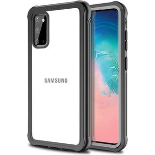 Samsung Galaxy S20 Heavy Duty Case - Håndværker Case - Gennemsigtig / Sort
