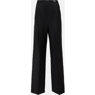 Prada Mohair and wool wide-leg pants - black - XXS