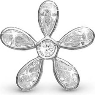 Christina Jewelry Magical white Flower sølv charm til sølvarmbånd og læderarmbånd på 4 mm