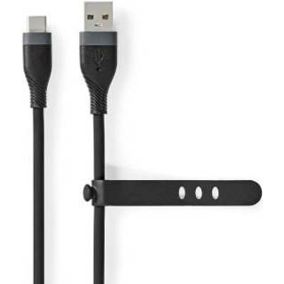 Nedis USB-kabel | USB 2.0 | USB-A Han | USB-C™ Han | 15 W | 480 Mbps | Nikkelplateret | 1.50 m | Runde | Silikone | Sort | Box
