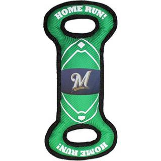 MLB MILWAUKEE BREWERS Baseball Field Hundelegetj med dobbeltkantsm og indre SQUEAKER